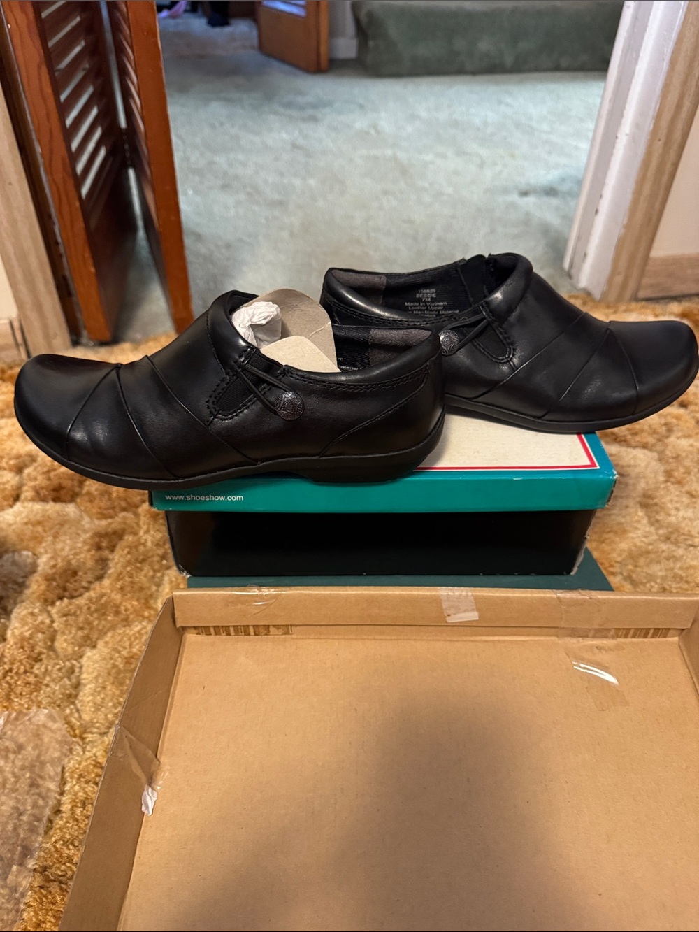 Bjorndal Casual Black Slip-On Leather Shoes